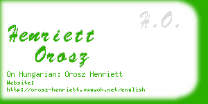 henriett orosz business card